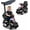 Black, variant on OLAKIDS 4 in 1 Push Car for Toddlers, Kids Ride on Toys Outdoor with Handle, Adjustable Canopy, Headlights, Siren, Music, Horn, Storage for Boys Girls 1-3, Red