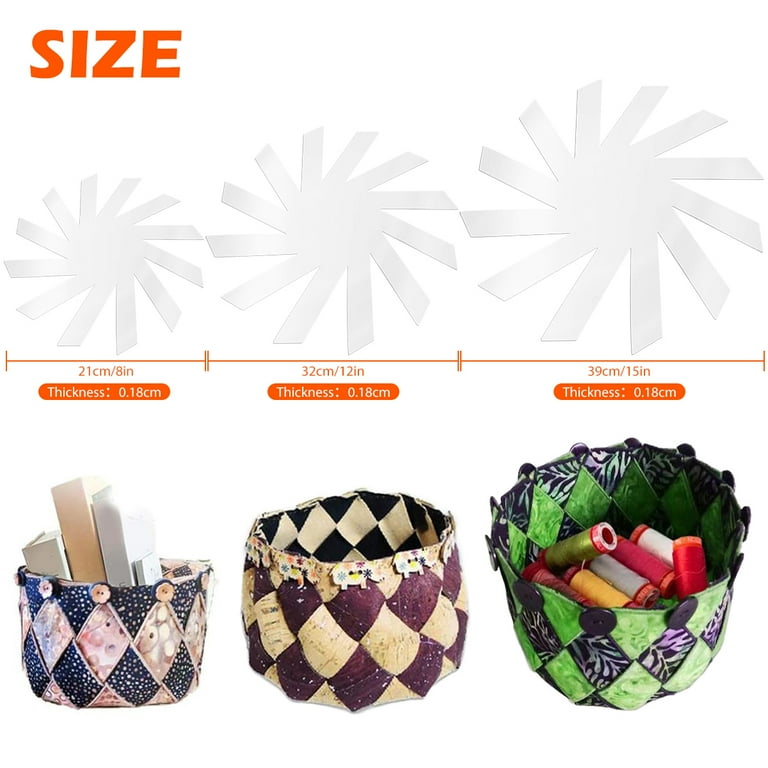 Rzvnmko 8/12/15in PET Woven Spiral Craft Storage Basket Quilting Template Set - Walmart.com woven-bowl-a-diy-with-free-printable-template-the-kitchen-table-classroom