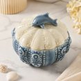 thumbnail image 6 of Ceramic Jewelry Box, Vintage Decorative Trinket Box with Lid, Jewelry Gift Organizer for Earrings and Rings (Blue), 6 of 8