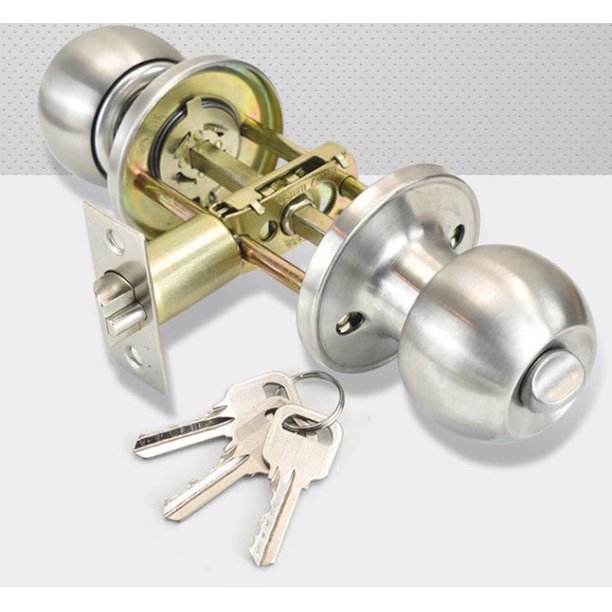 Door Knob with Lock and Key, Bedroom Bathroom Door Knobs Interior Door