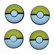 JenDore Yellow & White Balls 4Pcs Silicone Thumb Grip Caps for Nintendo Switch & NS Lite