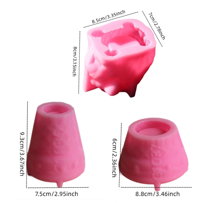Creative Silicone Mold for DIY Cow Shaped Planter Candle Holder Epoxy Mould