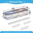 thumbnail image 3 of Plastic Pencil Box Large Capacity Pencil Boxes Clear Boxes with Snap-Tight Lid Stylish Office Supplies Storage Organizer Box Baseball with Water and Fire, 3 of 7
