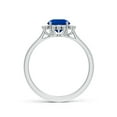thumbnail image 2 of ANGARA Lab Grown 1.2 Ct Blue Sapphire Halo Engagement Ring for Women in 14K White Gold (Size-6.5mm) | September Birthstone, Anniversary, Jewelry Gift for Women | Lab-Grown Blue Sapphire Ring, 2 of 8