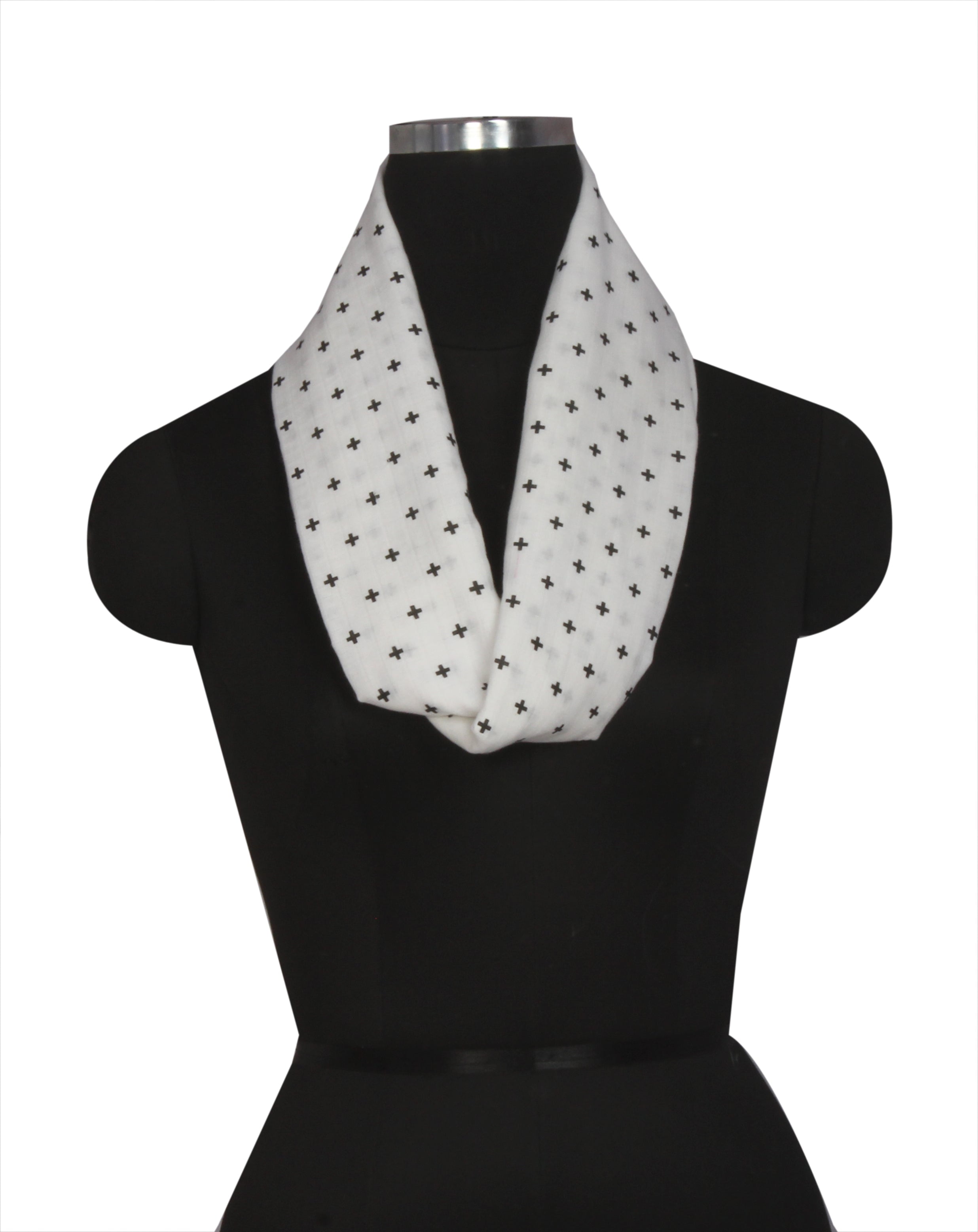 Plus Black Muslin Nursing Scarf