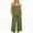 Army Green, variant on Caywon Womens 2 Piece Spaghetti Strap Cami Top Cropped Pants Set Sleeveless Elastic Waist Loungewear Breathable Wrinkle-Free Casual Loose Fit Conjunto de Ropa para Mujer