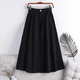 thumbnail image 3 of Falda de línea A de longitud media sencilla con bolsillos abotonados artísticos de gran tamaño de color sólido de otoño 2024 a la moda para mujeres, 3 of 5