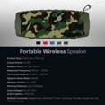 thumbnail image 4 of Boîte à Sons Bluetooth Haut-Parleur Portable Stéréo pour Camping Randonnée, Haut-Parleur de Musique, Camouflage, 4 of 9