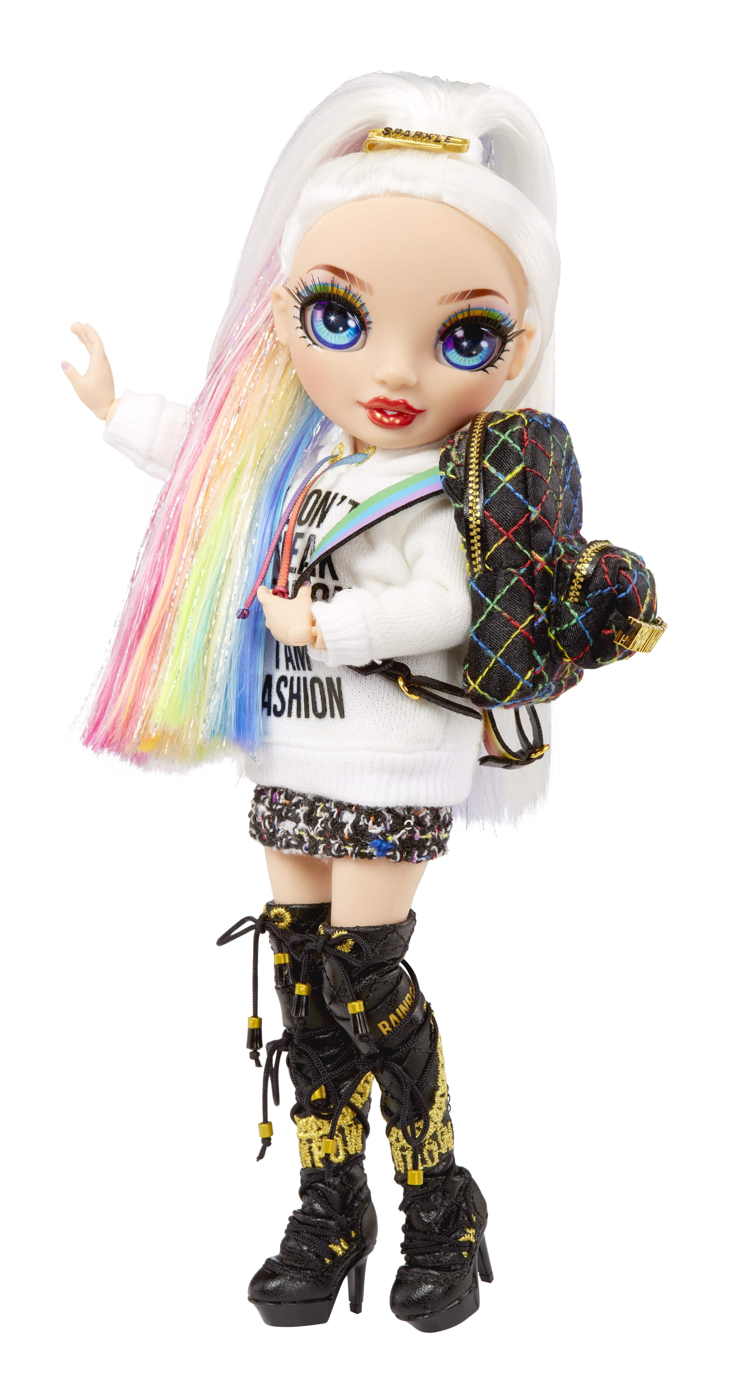 Rainbow High Jr High Amaya Raine- 9-inch RAINBOW Fashion Doll with doll accessories- open and closes backpack. Great Gift for Kids 6-12 Years Old and Collectors