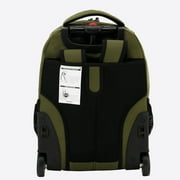 J World Boys and Girls Sunlight 18 Rolling Backpack for School and Travel, Olive