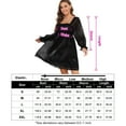 thumbnail image 5 of Women's Long Sleeve Casual Solid Dresses Babydoll Mesh Midi Dress, 5 of 5