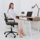 thumbnail image 3 of Silla de Oficina Ergonómica con Respaldo Medio, Apoyabrazos, Tapizado en Cuero PU, Ajustable en Altura, Color Verde, 3 of 7