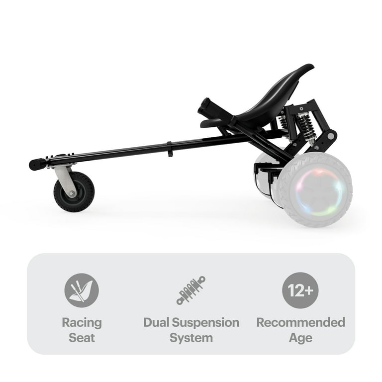 Jetson JetKart 2.0 Hoverboard Attachment Ages 12 Black Fits Most Hoverboards 6.5 10 Adjustable