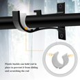 thumbnail image 2 of 2 Pack Heavy Duty Metal Curtain Rod Brackets - For 25-30mm Curtain Rod - Black, 2 of 5
