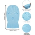 thumbnail image 3 of 3 Holes Ski Mask Full Face Cover Outdoor Balaclava Winter Knitted Neck Gaiter for Halloween Sports Cycling, 3 of 7