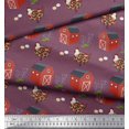 thumbnail image 2 of Soimoi Poly Georgette Fabric Hut,Egg & Hen Farm Decor Fabric Printed Yard 42 Inch Wide, 2 of 3