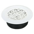 thumbnail image 1 of Unique Bargains Évent Rond de 6 Pouces, Diffuseur de Plafond Réglable pour Gril, Couvercle en ABS, Évent de Soffite à Lames avec Écran Blanc, 1 of 5