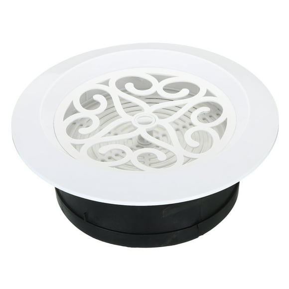 Uxcell Ventilación Redonda de 6 Pulgadas, Cubierta de Difusor de Techo Ajustable ABS con Rejilla Blanca
