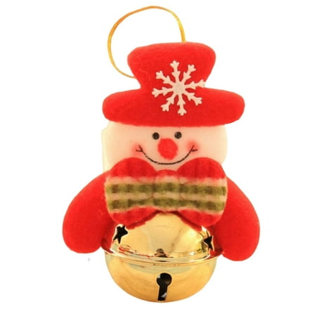 

Christmas Bell Snowman Hanging Pendent Exquisite and Compact Santa Pendant for Kids Familes Christmas Gifts B