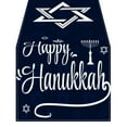 thumbnail image 1 of Elegant Hanukkah Table Runner with Star of David Design for Holiday Dining Kitchen Table Decoration Festival Celebration, 1 of 7