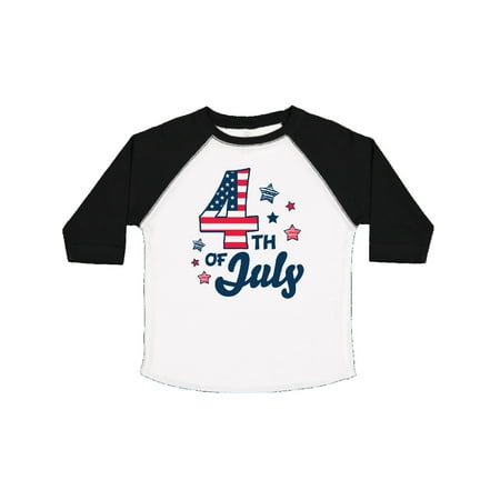 

Inktastic 4th of July with Striped Stars Gift Toddler Boy or Toddler Girl T-Shirt