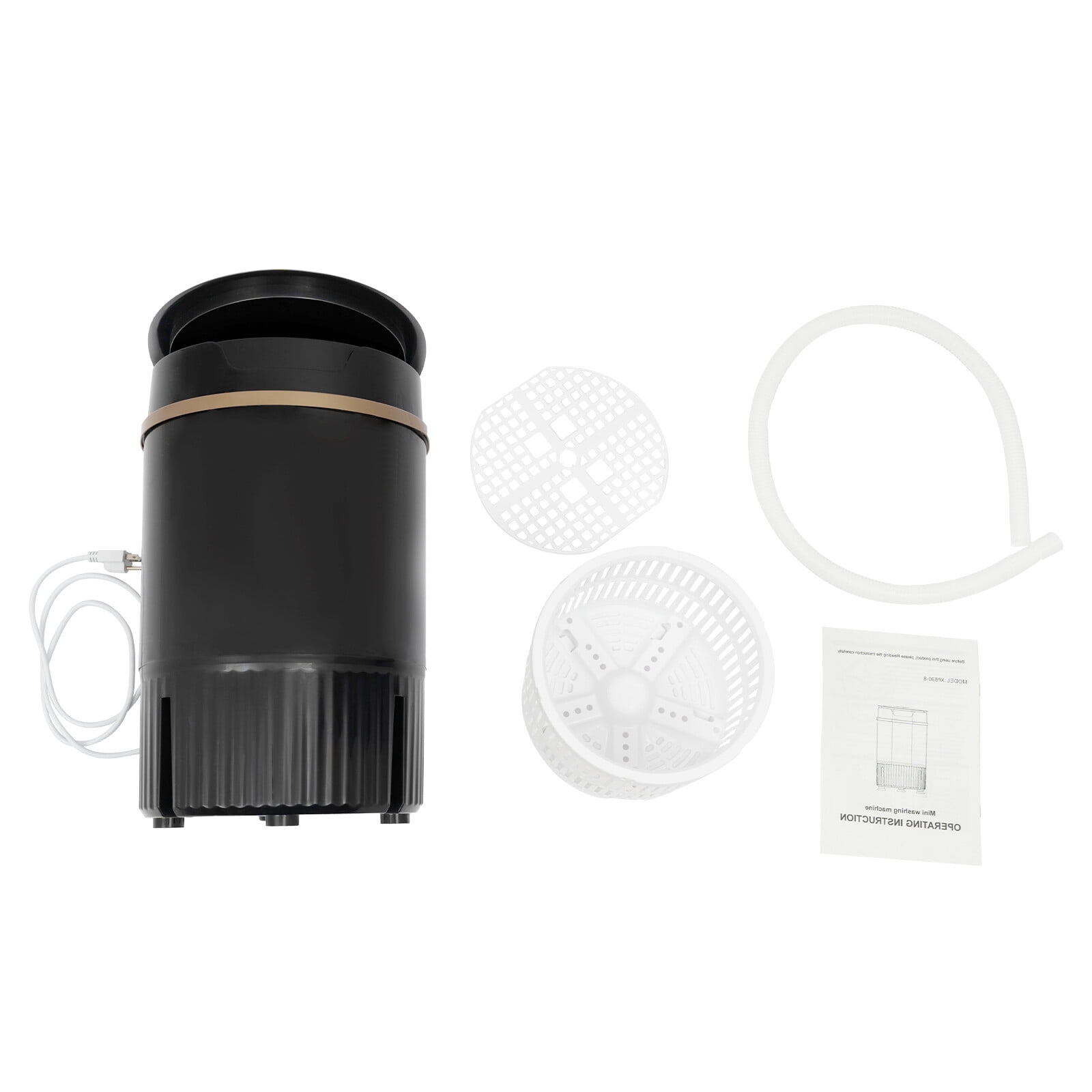 TFCFL 4.5L Portable Mini Washing Machine Washer with Drainage Basket Multi-Functional Black