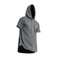 thumbnail image 6 of VKEKIEO Gildan Hoodies For Men Neck Short Sleeve Floral Walking Dark Gray cotton Graphic Hoodies For Men, 6 of 8