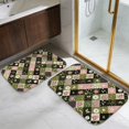 thumbnail image 5 of Pioneer Flower Floral Print Pattern Bath Mat Set Of 2,Non-Slip Rug for Bathroom,Kitchen,Bedroom,Entrance, 30x17 and 23.5x15.7 Inches, 5 of 5