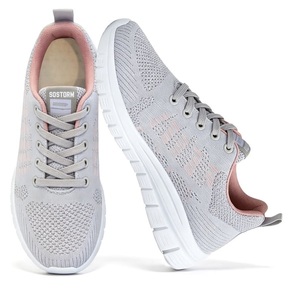 BERANMEY Sneakers for Women Lightweight Slip-On Sneakers Womens Sneaker Breathable Mesh Walking Shoes Casual Shoes for Womens Flexible Soft Sole for Everyday Wear