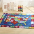 thumbnail image 3 of Eric Carle Elementary USA Map Kids Machine Washable Area Rug Blue/Red, 35"x51", 3 of 7