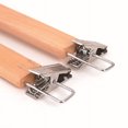 thumbnail image 4 of Perchas para pantalones de madera de alta calidad con clips de metal, percha para pantalones con clip de agarre, gancho giratorio de 360 ​​° de madera maciza con acabado liso, paquete de 10,, 4 of 5