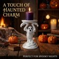 thumbnail image 5 of Halloween Iridescent Ghost Candle Holder, Spooky Ghost Figurine Tealight Candle Stand, Decorative Tabletop Centerpiece, for Halloween, Home, Party Decor, 5 of 5