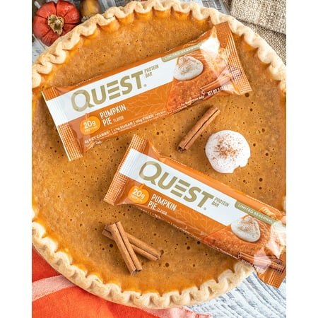 Quest Seasonal Protein Bar, High Protein, Low Carb, Pumpkin Pie, 4 Count
