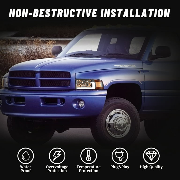 Buy DRIVER LEFT L/H SIDE CORNER SIGNAL LIGHT LAMP 1994-2001 DODGE RAM 1500 2500 3500 In FREE