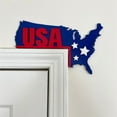 thumbnail image 6 of 4th of July Wooden Door Frame Decor - USA Patriotic Corner Decoration - Memorial Day & Independence Day Party Door Trim with Festive Atmosphere, 6 of 7