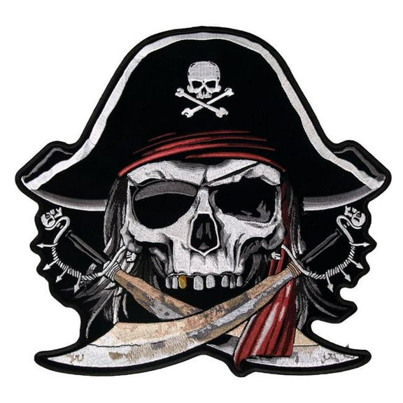 Hot Leathers 11 x 10 in. Pirate Skull Patch - Multi Color