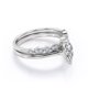 thumbnail image 3 of JeenMata Anillo Solitario de Talla Marquesa de 1,75 Quilates Conjunto de Boda Festoneado Estilo Art Déco: Baño de Oro Blanco de 18 K sobre Plata (Personalice la Banda de Su Anillo de Bodas), 3 of 6