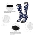 thumbnail image 6 of Lsque Angry Shark Printed Crew Socks Men's Women's LightWeight Thin Casual Calf Socks ,Knee High Socks,Cotton Socks, 6 of 9