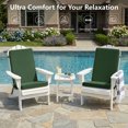 thumbnail image 2 of Ottowood Outdoor Adirondack Chair Cushions Set of 2 - Removable Covers, Water-Repellent, Fade-Resistant, Non-Slip Bottom & Securing Straps, Universal Fit for Most Chairs - Olive Green, 2 of 8
