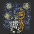 thumbnail image 2 of Men's Star Wars: A New Hope R2-D2 and C-3PO Starry Night  Graphic T-Shirt, 2 of 5