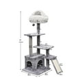 thumbnail image 4 of Catry 4 Level 48"Multi-Functional Cat Tree with Large Base Condo and Top Perch, Gray, 4 of 6