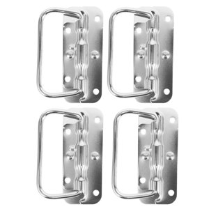 4pcs Poignée en métal Boîte à outils Poignées de remplacement Poigné de la poitrine Poignés de montage lourds
