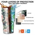 thumbnail image 7 of 30oz Pioneer Flower Tumblers Stainless Steel Tumbler with Lid and Straw,Vacuum Insulated Double Wall Travel Tumbler Cups Mug with Cleaning Brush for Coffee,Tea, 7 of 7