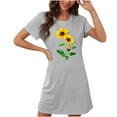 thumbnail image 1 of DPTALR Women's Oversized Short Nightgown Chest Print Short Sleeve Nightdress, 1 of 2