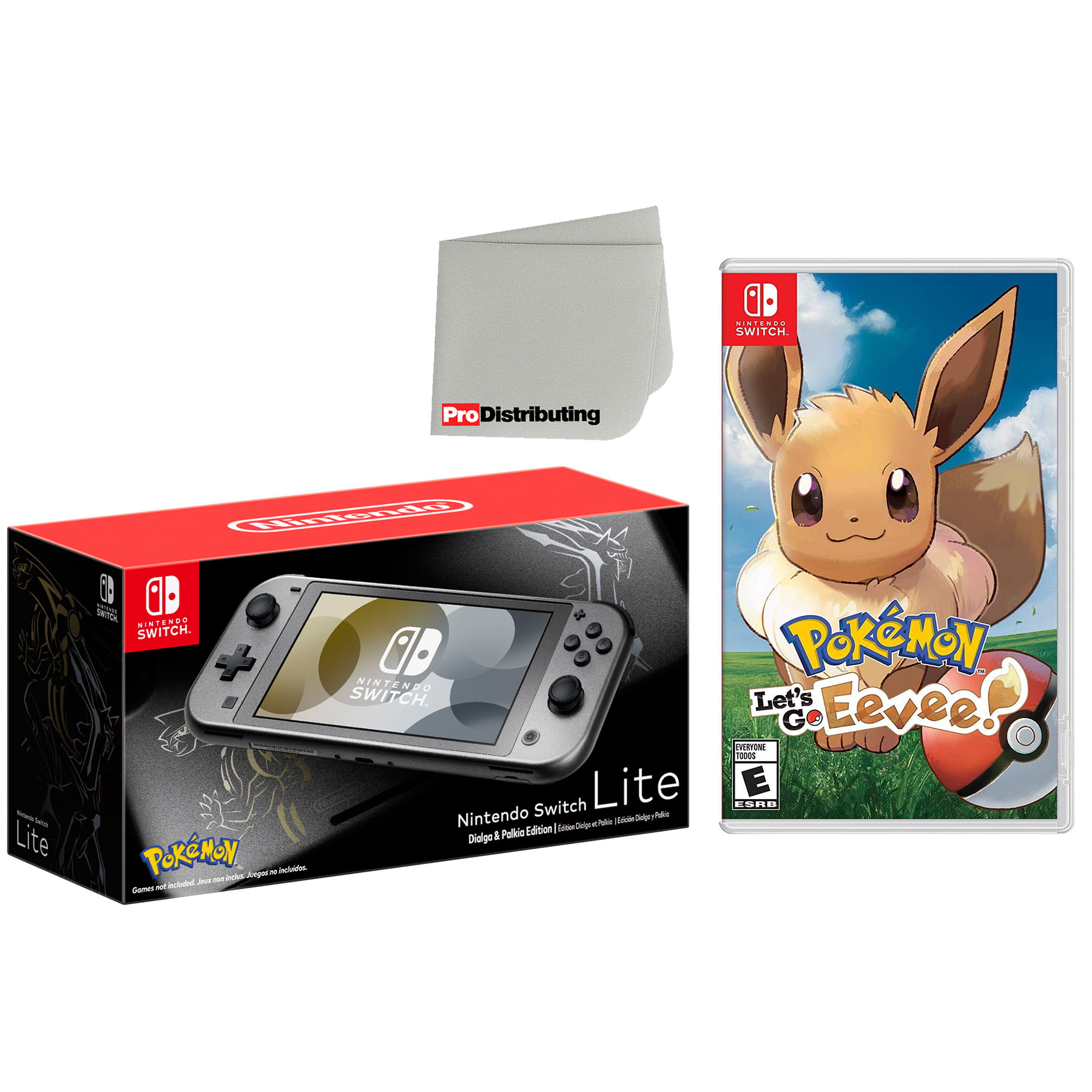 Nintendo Switch Lite Pokemon Dialga & Palkia 32GB Handheld Video Game Console with Pokemon: Go, Eevee! Game Bundle -