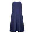 thumbnail image 7 of Women's Summer Knee Length Dress Sleeveless - Solid Color, Pockets, Linen Blend - Beach Casual Outfit, 7 of 7