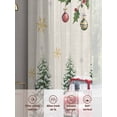 thumbnail image 6 of Christmas Sheer Curtains 63 Inch Length 2 Panels Set Window Treatments, Xmas Snowman Truck Snowflake Tree Balls Rustic Rod Pocket Semi Curtains for Living Room/Bedroom/Kitchen Décor, 104"W x 63"L, 6 of 7