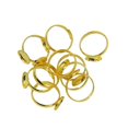 thumbnail image 1 of 10 Pieces Adjustable Blank 10mm Bezel Cabochon Ring Diy Making Gold, 1 of 4