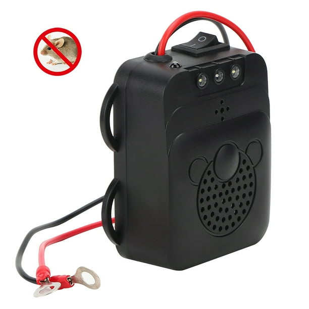 Repelente de ratas ultrasónico, luz estroboscópica LED, ratón, repelente de ratas montado en vehículo, repelente electrónico de alta capacidad Jadeshay A