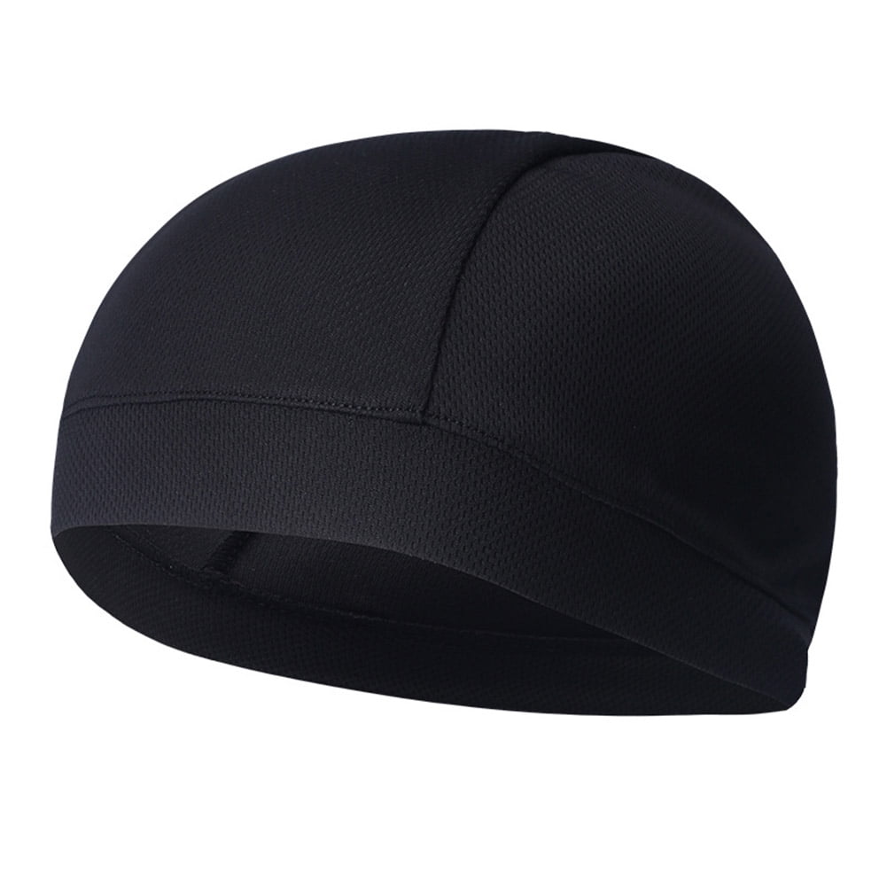Summer Absorb Sweat Breathable Elastic Riding Skull Cap Solid Color